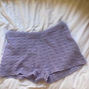 XOXO Lavender Knit Lounge Shorts